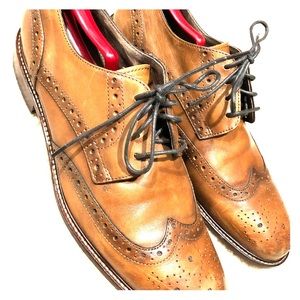 Joseph Abboud Barstow Cognac Wingtip Dress Shoe